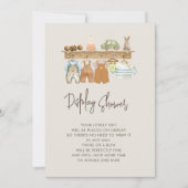 表示シャワーぼう子供部屋ギフトラベル囲い 招待状 (正面)