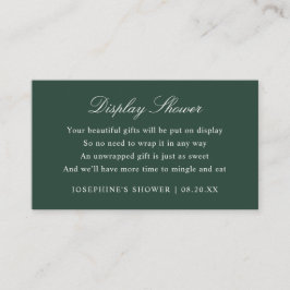 表示シャワーカスタムカラー濃い緑 エンクロージャーカード