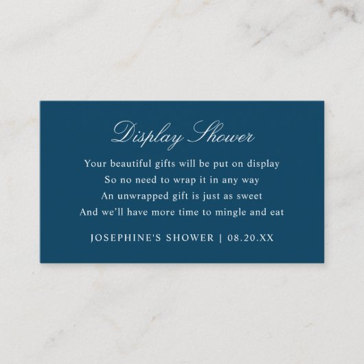 表示シャワーカスタムカラーNavy Blue エンクロージャーカード (正面)