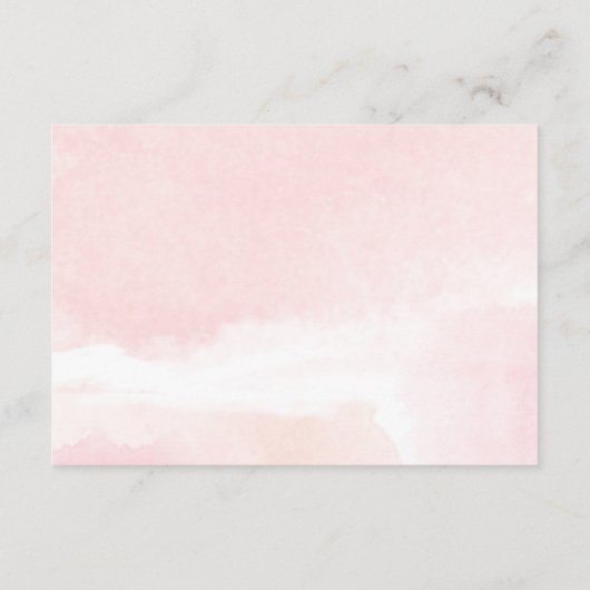 表示シャワーカボチャのピンクの金ゴールド女の子の赤ちゃんシャワー エンクロージャーカード (裏面)