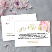 表示シャワーピンクと金ゴールドフローララップなし エンクロージャーカード