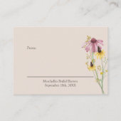 表示シャワーワイルドフラワーチャームなしギフトラップ エンクロージャーカード (裏面)