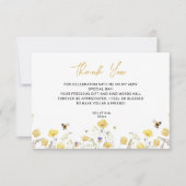 表示シャワーワイルドフラワーフローラハニービー サンキューカード (正面)