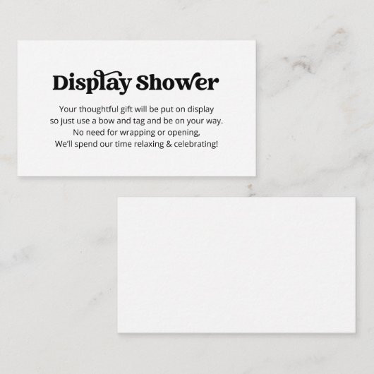 表示シャワー招待状挿入 エンクロージャーカード (正面/裏面)