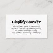 表示シャワー招待状挿入 エンクロージャーカード (正面)