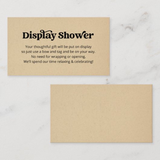 表示シャワー招待状挿入 エンクロージャーカード (正面/裏面)