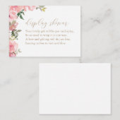 表示シャワー挿入ピンクのフローラ緑 エンクロージャーカード (正面/裏面)