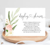 表示シャワー挿入ピンクの金ゴールドハート赤ちゃんシャワー エンクロージャーカード