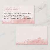 表示シャワー水色インク洗浄テクスチャピンク エンクロージャーカード (正面/裏面)