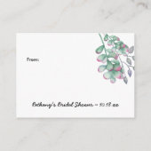 表示シャワー詩ギフトラベル素朴多肉類 エンクロージャーカード (裏面)