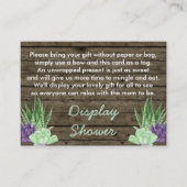 表示シャワー詩ギフトラベル素朴多肉類 エンクロージャーカード (正面)