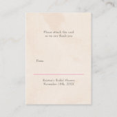 表示シャワー金ゴールド書道ピンク冬フローラ エンクロージャーカード (裏面)