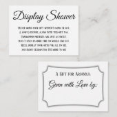 表示シンプルブライダルシャワー(モノクロ) エンクロージャーカード (正面/裏面)