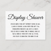 表示シンプルブライダルシャワー（モノクロ） エンクロージャーカード (正面)