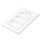 表示チェック金チ空白のェック ノートパッド (アングル)