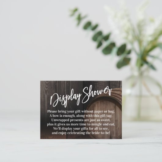 表示ブライダルシャワーギフトカード木筒カード エンクロージャーカード (スタンド正面)