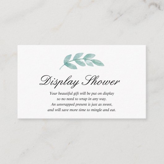 表示ベビーシャワーの挿入物カード エンクロージャーカード (正面)