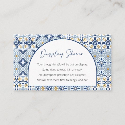 表示ベビーシャワー、ラップされていないイタリアンテーマミニ エンクロージャーカード (正面)