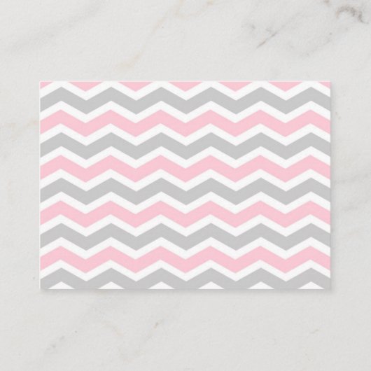 表示女の子のベビーシャワーの挿入物カード、覆い無し エンクロージャーカード (裏面)