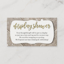 表示素朴シャワーインサート招待状