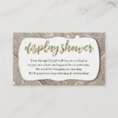 表示素朴シャワーインサート招待状 エンクロージャーカード (正面)