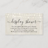 表示素朴シャワーインサート招待状 エンクロージャーカード (正面)