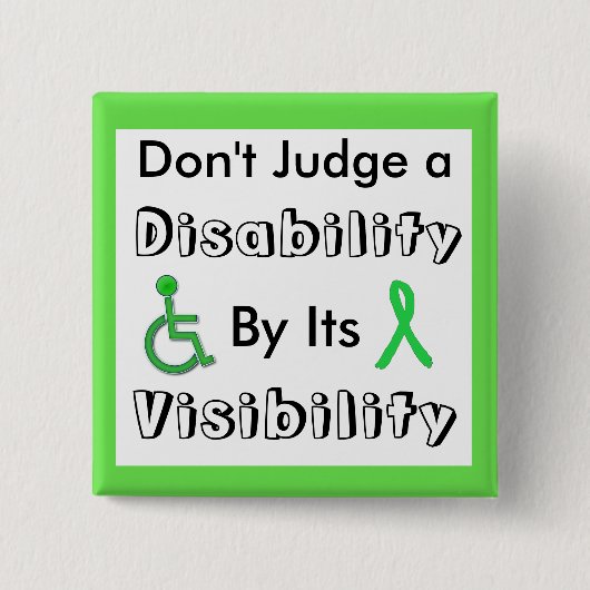 [表示]ボタンで障害を判断しない 缶バッジ (正面)