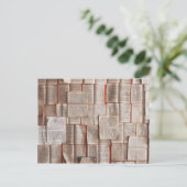 表紙が開いた本 文学 ポストカード (スタンド正面)