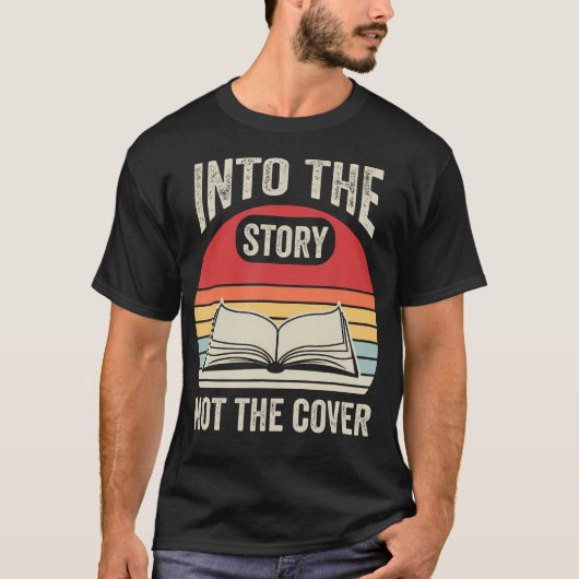 表紙ではなくストーリーへ 本の愛好家 Tシャツ (正面)