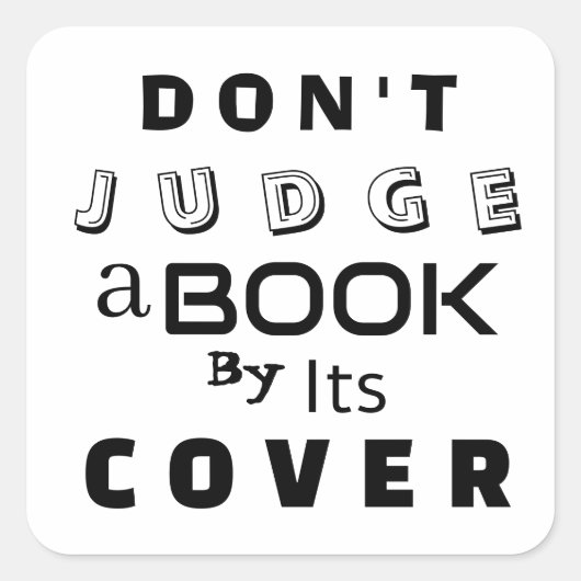 表紙で判断するな感動的 スクエアシール (正面)