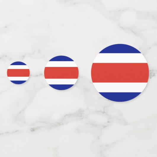 表紙吹雪とコスタリカ国旗 コンフェッティ (正面)