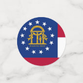 表紙吹雪とジョージア州旗 コンフェッティ (スモール正面)