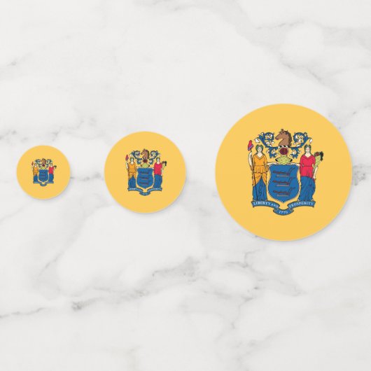 表紙吹雪とニュージャージー州旗 コンフェッティ (正面)