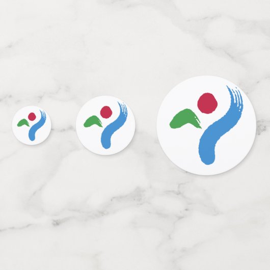 表紙吹雪と韓国ソウル国旗 コンフェッティ (正面)