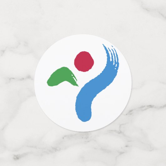 表紙吹雪と韓国ソウル国旗 コンフェッティ (スモール正面)