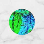 表紙吹雪ブルー抽象芸術再生プラスチック コンフェッティ (スモール正面)