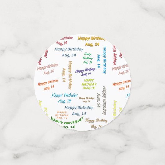 表紙吹雪威厳がある, 14誕生日 コンフェッティ (スモール正面)