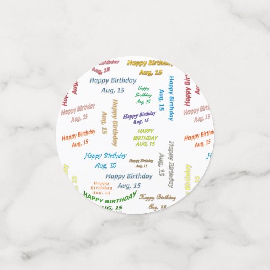 表紙吹雪威厳がある, 15誕生日 コンフェッティ (スモール正面)