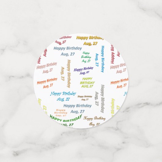 表紙吹雪威厳がある, 27誕生日 コンフェッティ (スモール正面)