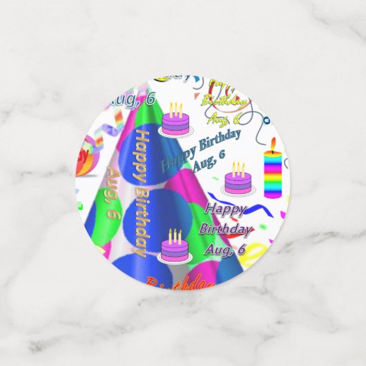 表紙吹雪威厳がある, 6誕生日 コンフェッティ (スモール正面)