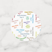 表紙吹雪威厳がある, 8誕生日 コンフェッティ (スモール正面)