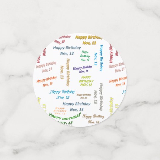 表紙吹雪11月13誕生日 コンフェッティ (スモール正面)