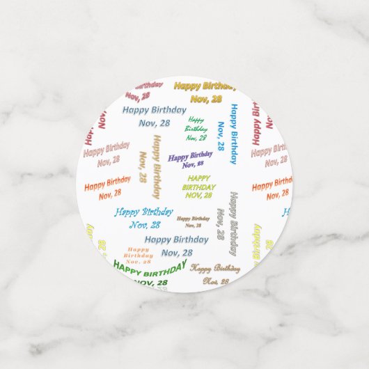 表紙吹雪11月28誕生日 コンフェッティ (スモール正面)