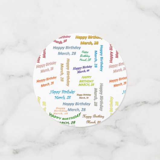 表紙吹雪3月28誕生日 コンフェッティ (スモール正面)