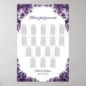 表紫フローラ結婚の座席表17 ポスター (正面)