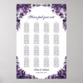 表紫フローラ結婚の座席表 ポスター (正面)