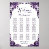 表紫フローラ結婚の座席表 ポスター (正面)