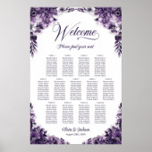 表紫フローラ結婚の座席表 ポスター (正面)