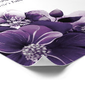 表紫フローラ結婚の座席表 ポスター (角)