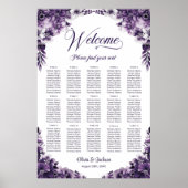 表紫フローラ結婚の座席表 ポスター (正面)